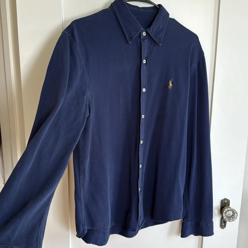 Polo Ralph Lauren Navy Long-Sleeve Button-Up Shirt